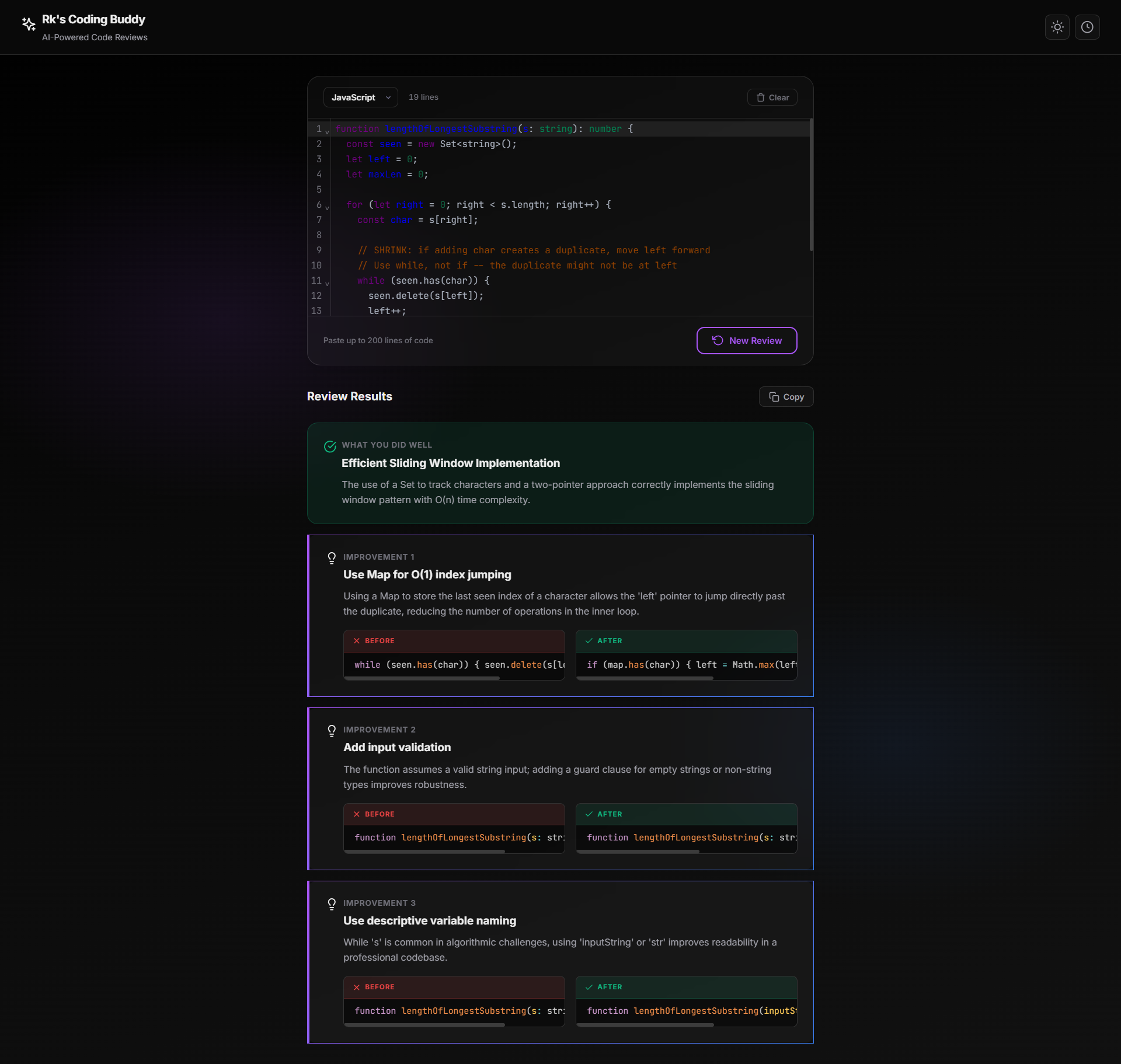 Coding Buddy — AI-powered code review tool